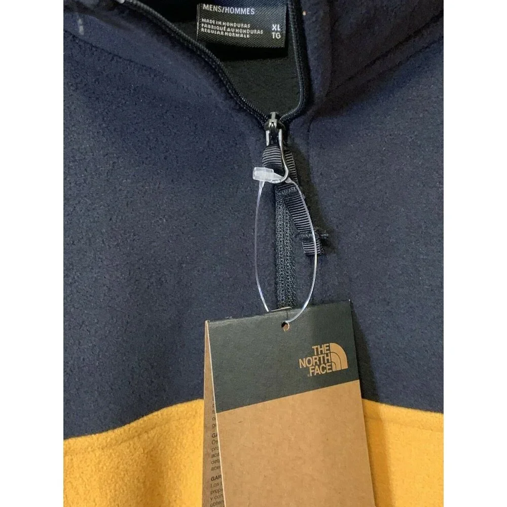 The North Face Fleece Pullover Sweater Jacket Men’s‎ Sz XL Gold Black